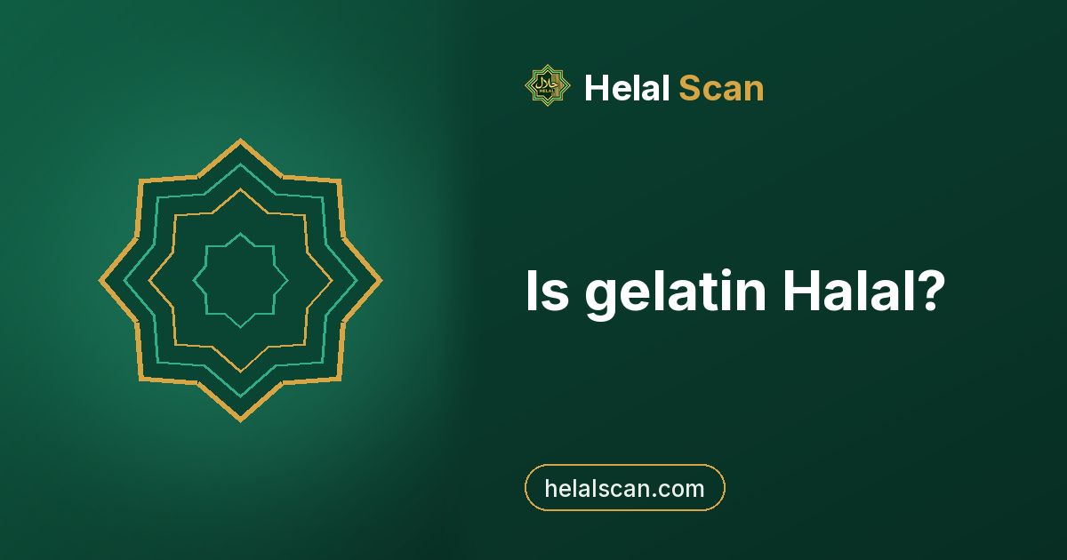 Is gelatin Halal?